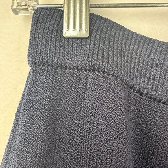 St John Basics Wool Blend Santana Knit Skirt Navy blue pull on women 10‎ VTG - Picture 2 of 3